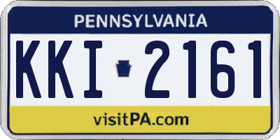 PA license plate KKI2161