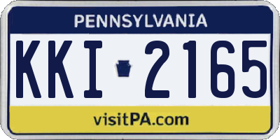 PA license plate KKI2165