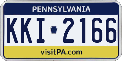 PA license plate KKI2166