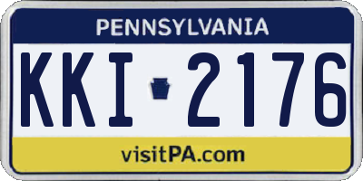 PA license plate KKI2176