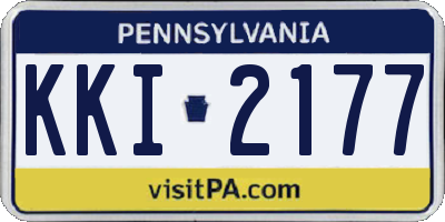 PA license plate KKI2177