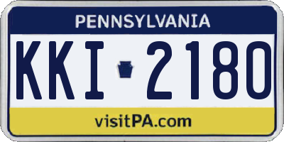 PA license plate KKI2180