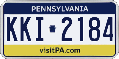 PA license plate KKI2184