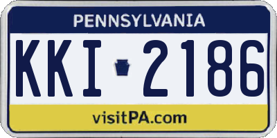PA license plate KKI2186