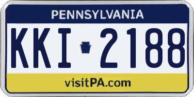 PA license plate KKI2188