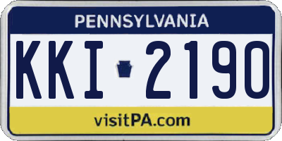 PA license plate KKI2190