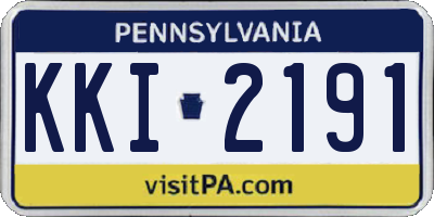 PA license plate KKI2191