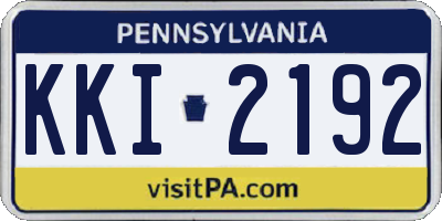 PA license plate KKI2192