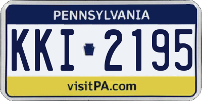 PA license plate KKI2195