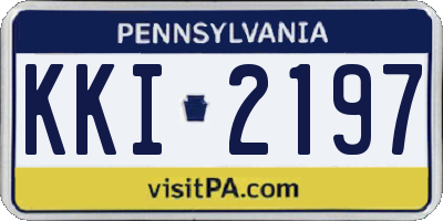 PA license plate KKI2197