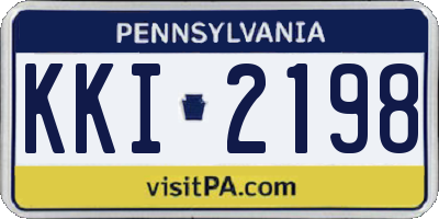 PA license plate KKI2198