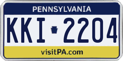 PA license plate KKI2204