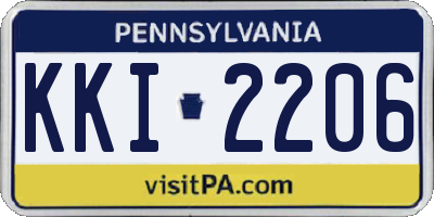 PA license plate KKI2206