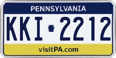 PA license plate KKI2212