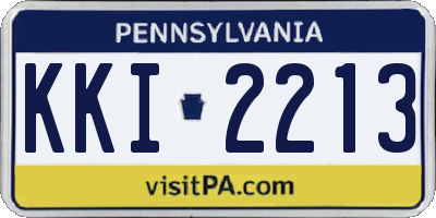 PA license plate KKI2213