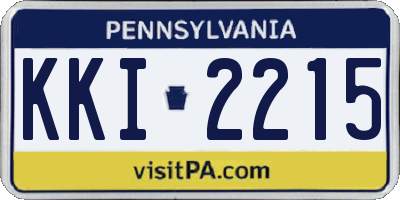 PA license plate KKI2215