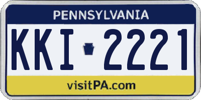 PA license plate KKI2221