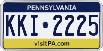 PA license plate KKI2225
