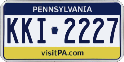 PA license plate KKI2227