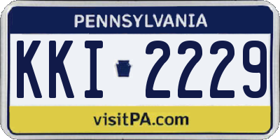 PA license plate KKI2229