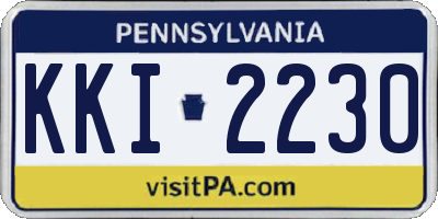 PA license plate KKI2230