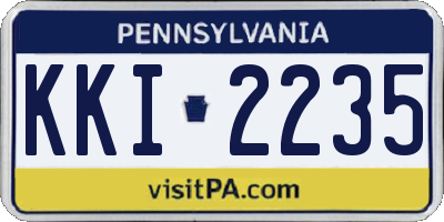 PA license plate KKI2235