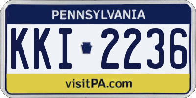 PA license plate KKI2236