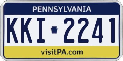 PA license plate KKI2241