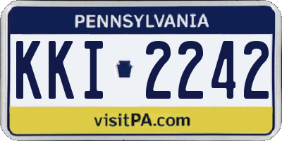 PA license plate KKI2242