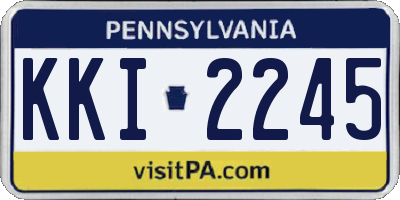 PA license plate KKI2245