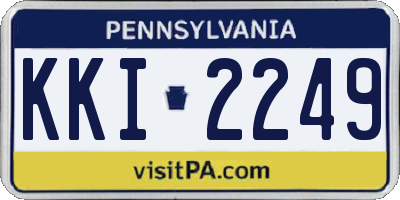PA license plate KKI2249