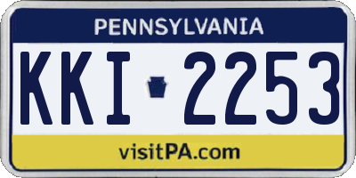 PA license plate KKI2253
