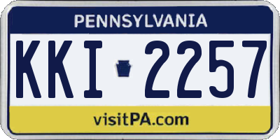 PA license plate KKI2257