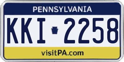 PA license plate KKI2258