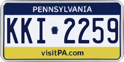 PA license plate KKI2259