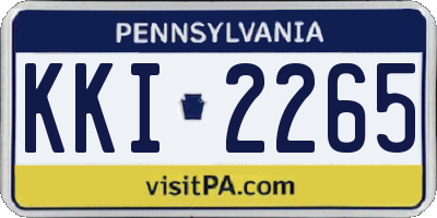 PA license plate KKI2265