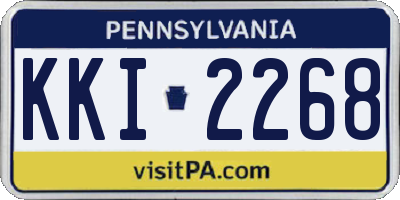 PA license plate KKI2268