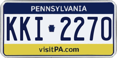 PA license plate KKI2270