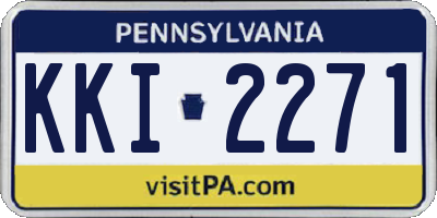 PA license plate KKI2271