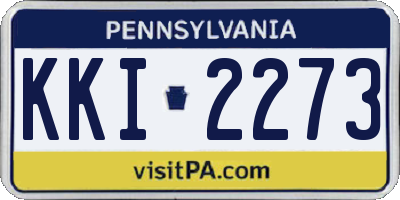 PA license plate KKI2273