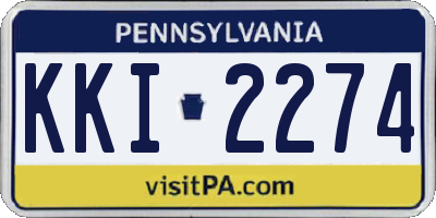 PA license plate KKI2274