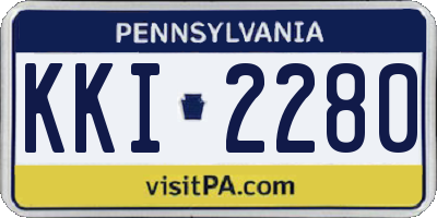 PA license plate KKI2280