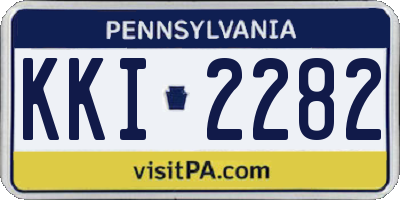 PA license plate KKI2282