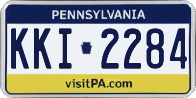 PA license plate KKI2284