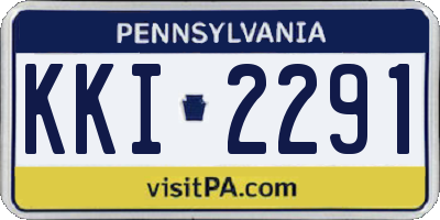 PA license plate KKI2291