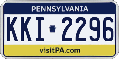 PA license plate KKI2296