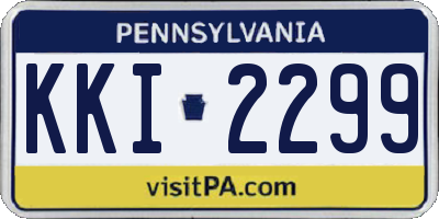 PA license plate KKI2299