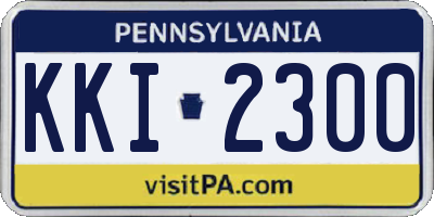 PA license plate KKI2300