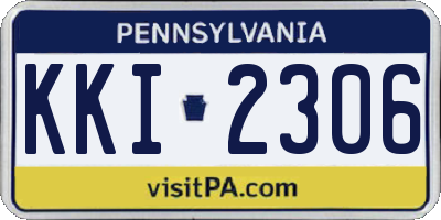 PA license plate KKI2306