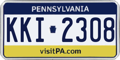 PA license plate KKI2308